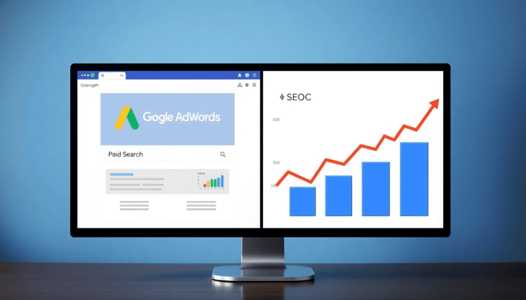 AdWords and SEO performance graph